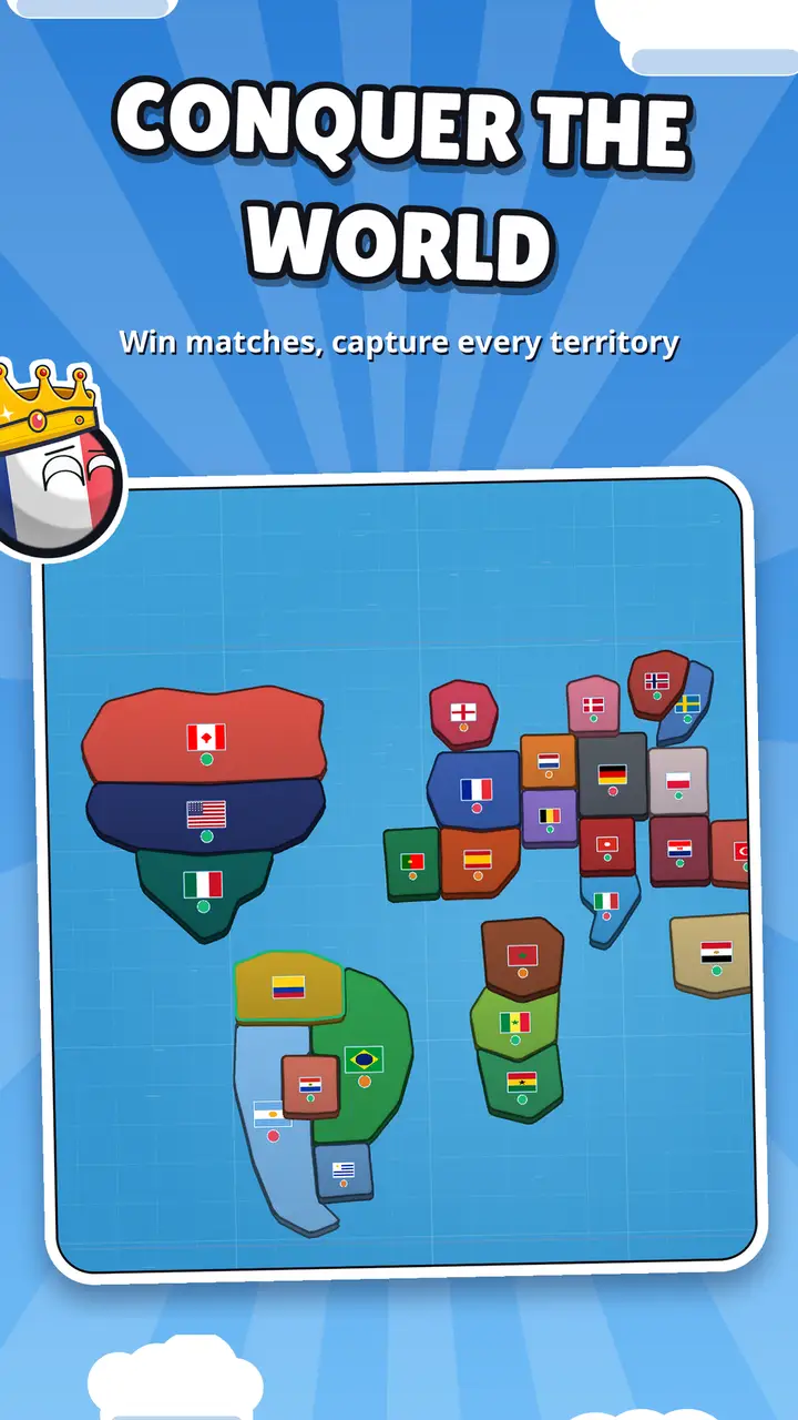 Countryballs World Cup goal-mouth action in front of a packed countryball crowd